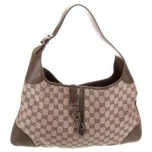 Gucci Vintage GG Canvas Jackie O Shoulder Bag